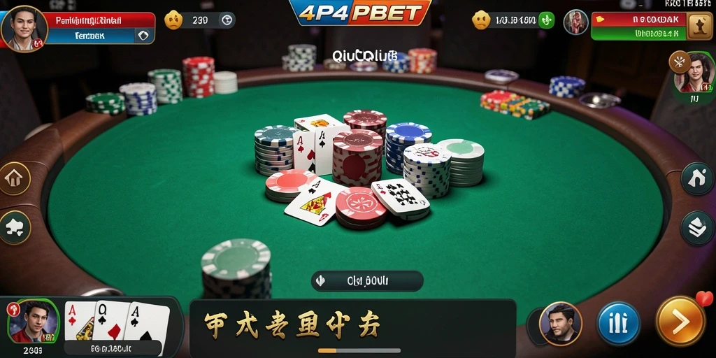 Screenshot utama 4P4PBET menunjukkan antusiasme gameplay QiuQiu.