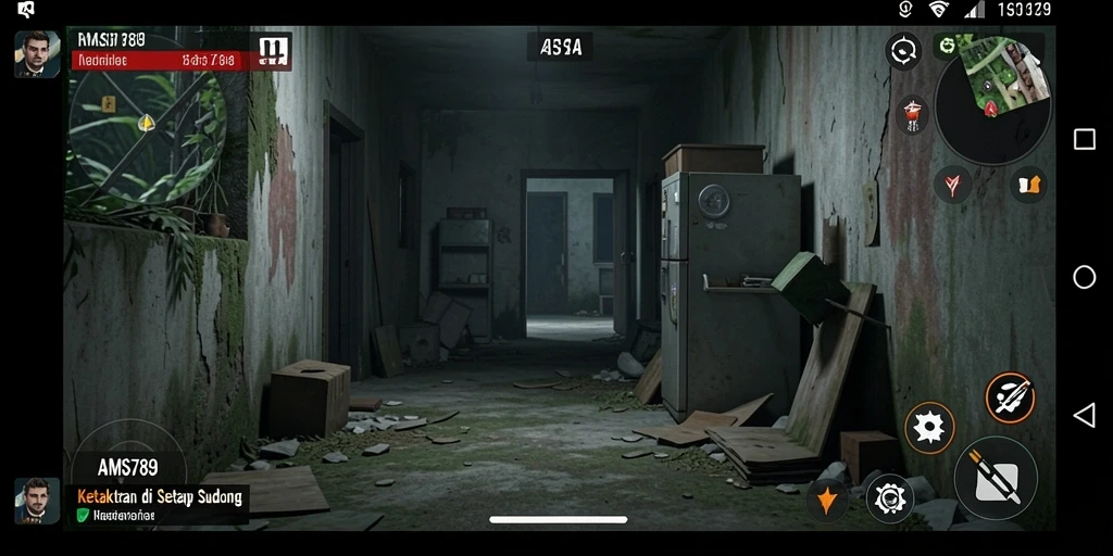 Gameplay menyeramkan dari AMS789 menampilkan suasana yang mencekam.