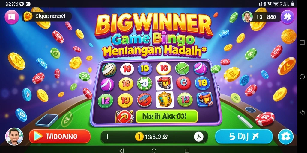 Tampilan gameplay Bingo yang seru di BIGWINNER.