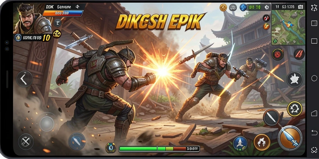 Screenshot DKK menunjukkan aksi pertarungan yang intens dan mendebarkan.