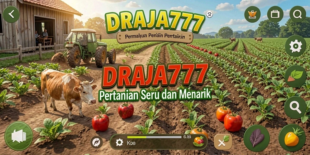 Tampilan menakjubkan dari gameplay pertanian di DRAJA777.