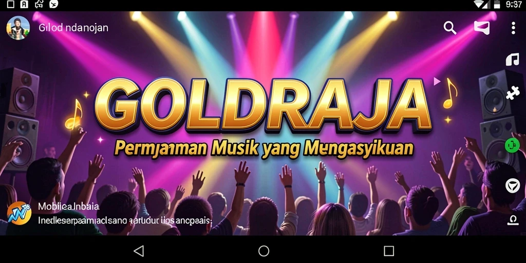 Tangkapan layar gameplay <strong>GOLDRAJA</strong> yang menampilkan pengalaman musik yang seru.
