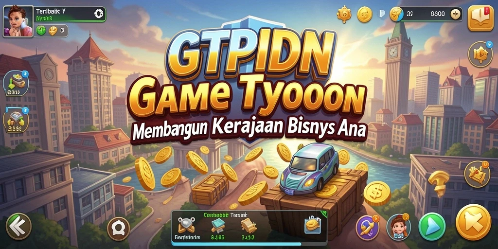 Screenshot gameplay GTPIDN menampilkan manajemen bisnis yang mendetail.