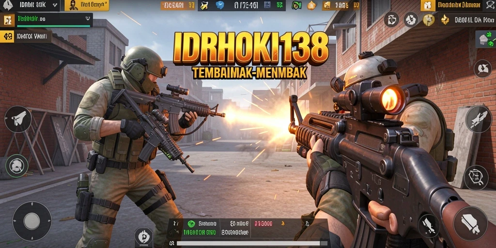 Screenshot utama IDRHOKI138 yang menunjukkan aksi seru dalam gameplay TPS.
