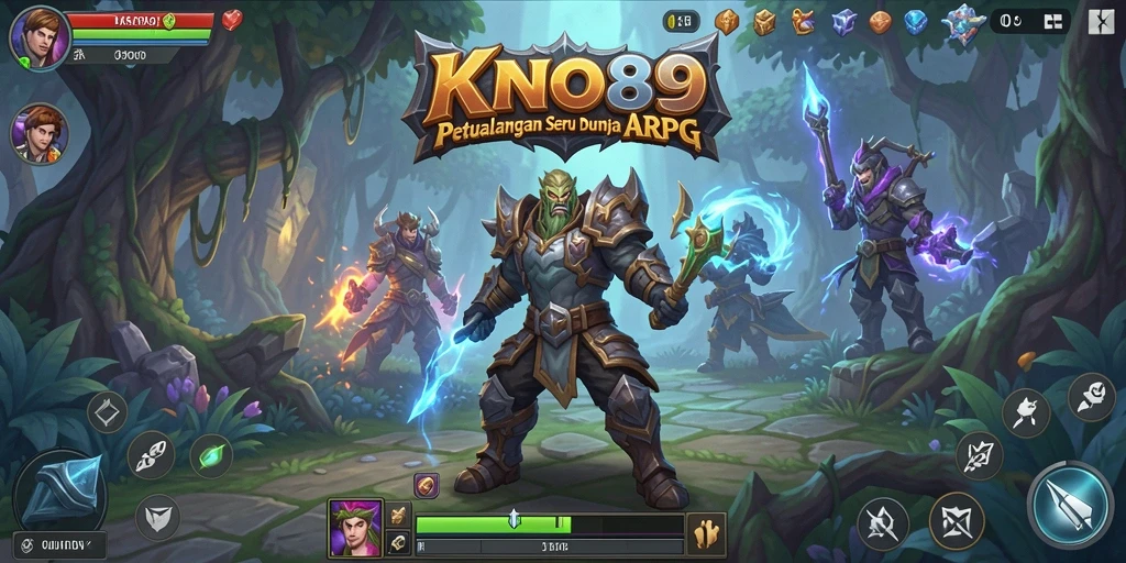 Gameplay ARPG KNO89 dengan pertarungan yang mendebarkan.