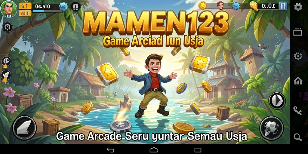 Screenshot MAMEN123 menampilkan aksi seru permainan Arcade.