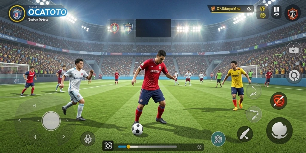 Screenshot OCATOTO menampilkan momen seru dalam pertandingan olahraga.