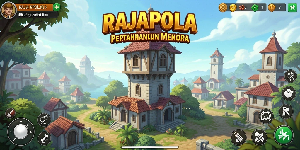 Tampilan gameplay RAJAPOLA yang seru dan menantang dalam Tower Defense.