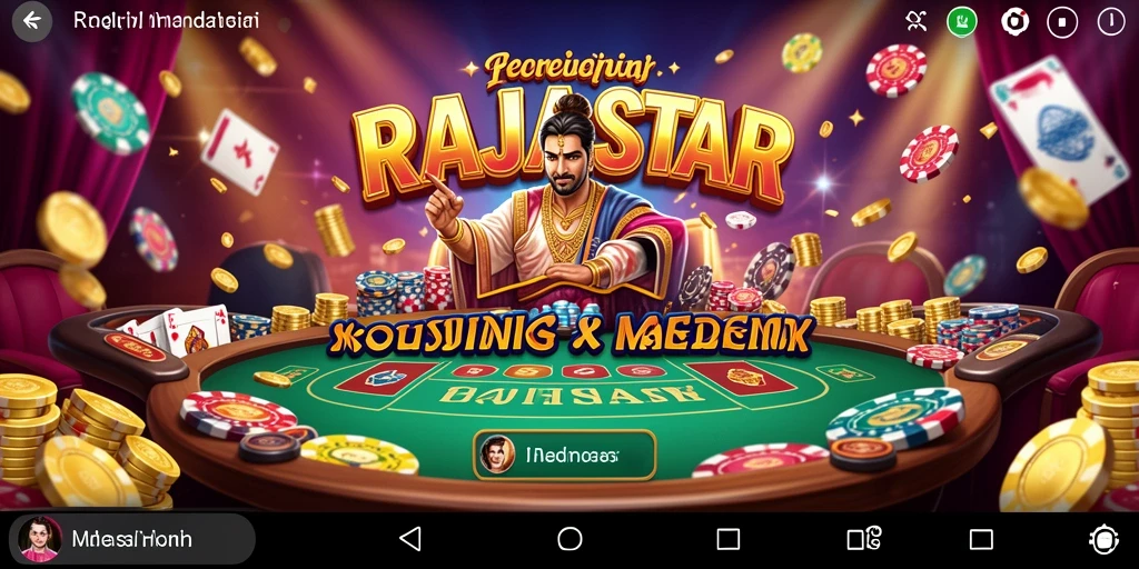 Tampilan gameplay menarik dari RAJASTAR dalam suasana Kasino.