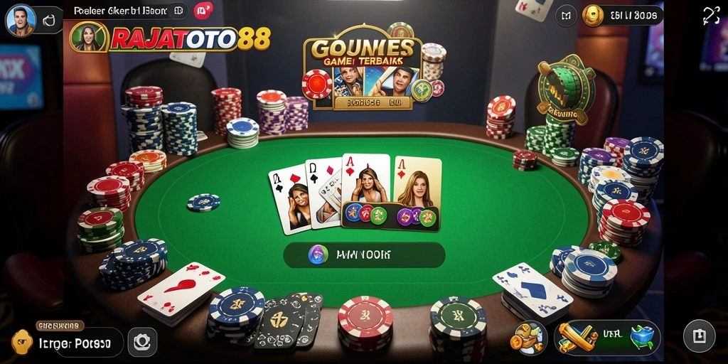 Screenshot gameplay RAJATOTO88 menampilkan suasana seru Poker.