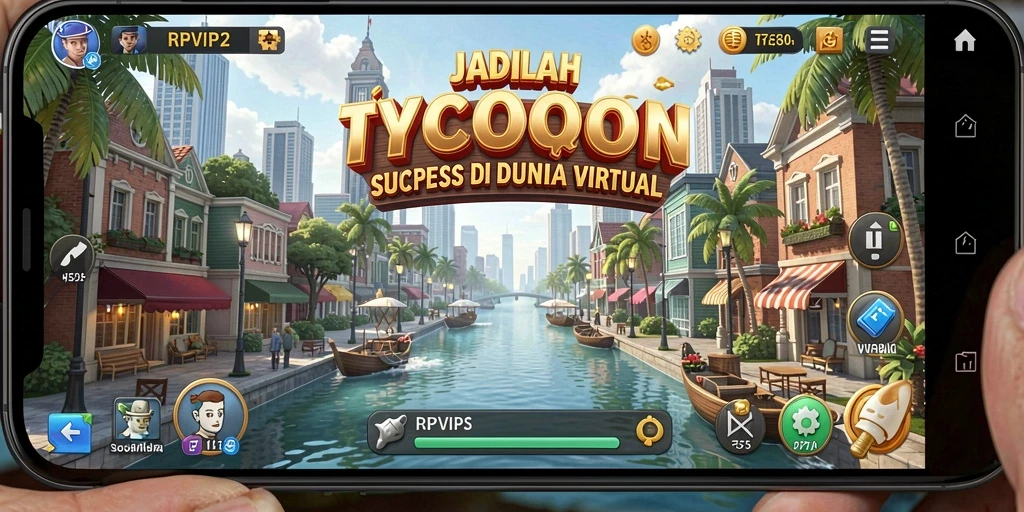 Screenshot RPVIP2 menunjukkan momen seru dalam manajemen bisnis Tycoon.