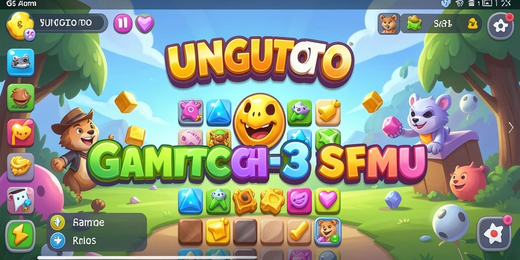 Tampilan menarik dari gameplay UNGUTOTO yang penuh warna.