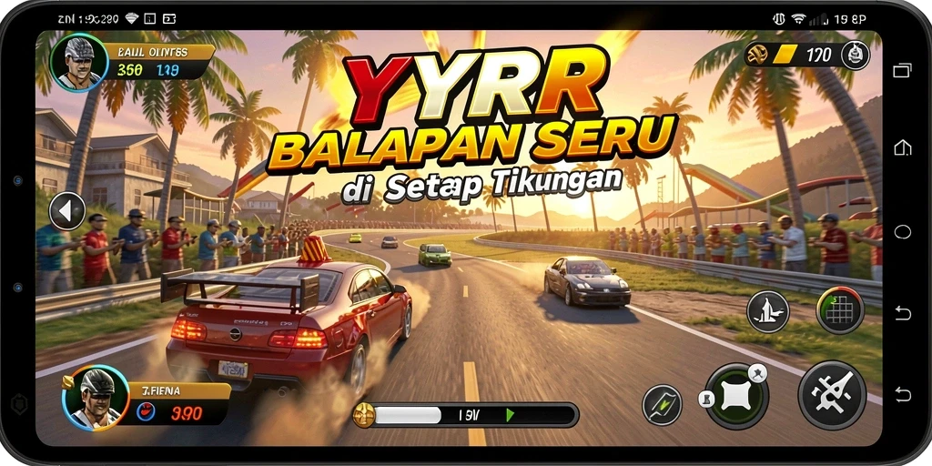 Gameplay balapan mendebarkan di YYRR dengan grafik menakjubkan.